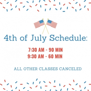 Fourth of July Schedule